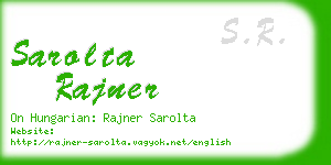 sarolta rajner business card